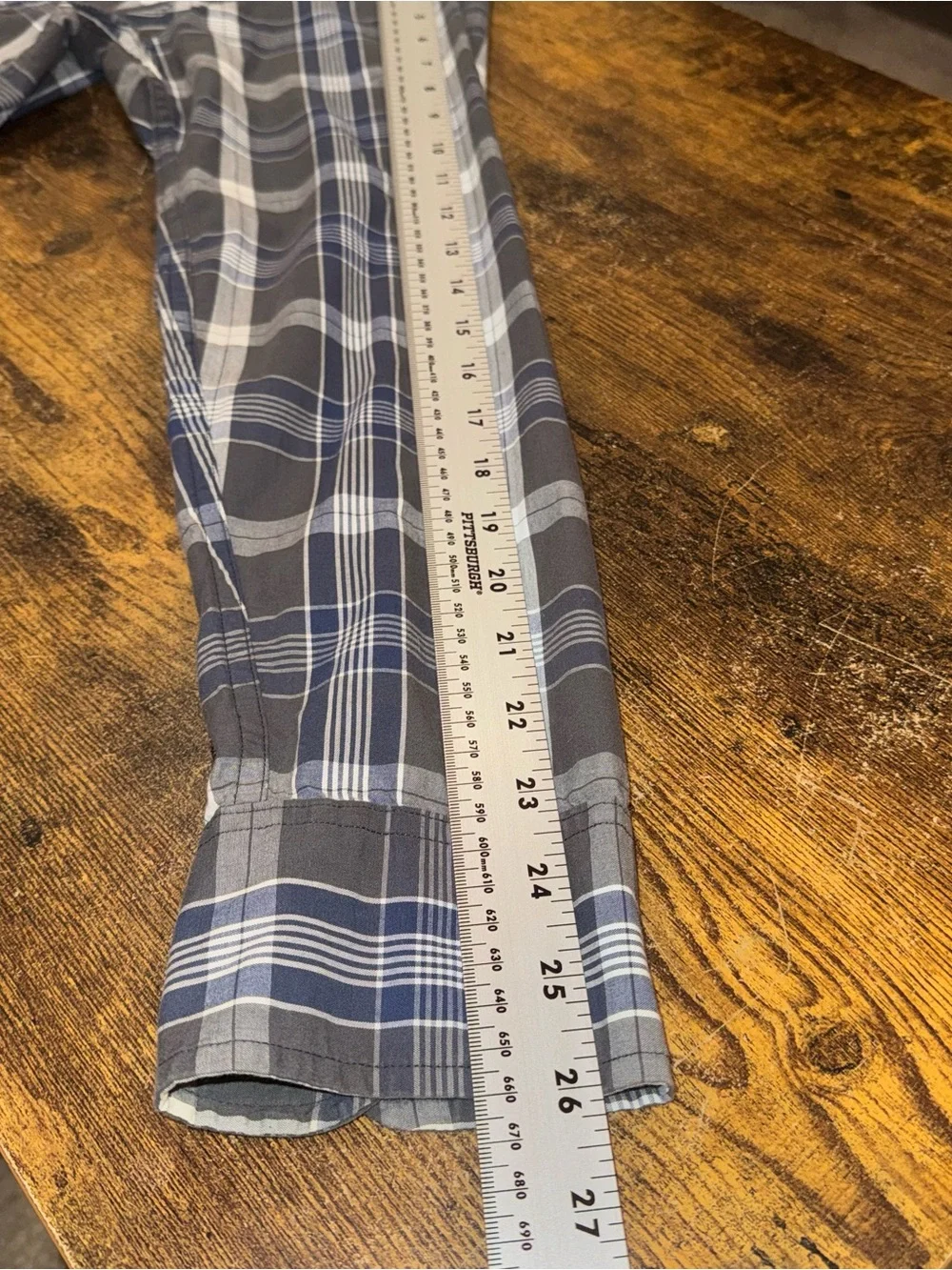 J. Crew Men's Plaid Button-Down Shirt in Gray, Blue & White